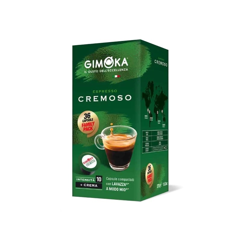 Kohvikapslid GIMOKA Cremoso (36 tk) Lavazza A Modo Mio tüüp